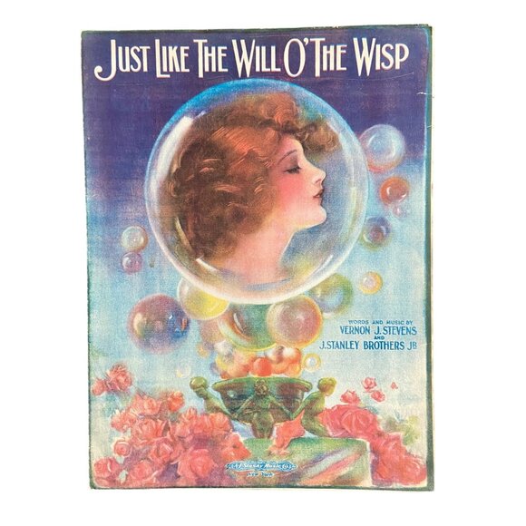 Just like the Will O' the Wisp 1919 Sheet Music Vernon Stevens - Picture 1 of 4